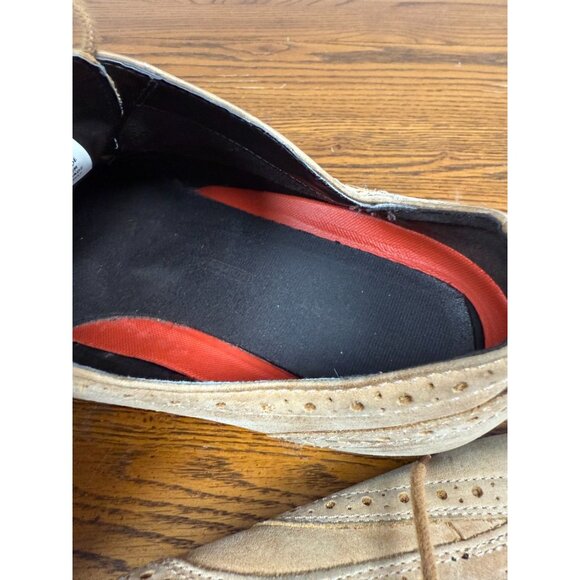 Rockport Suede Leather Oxford Wingtip, Light Tan, Size 12 - Picture 6 of 7